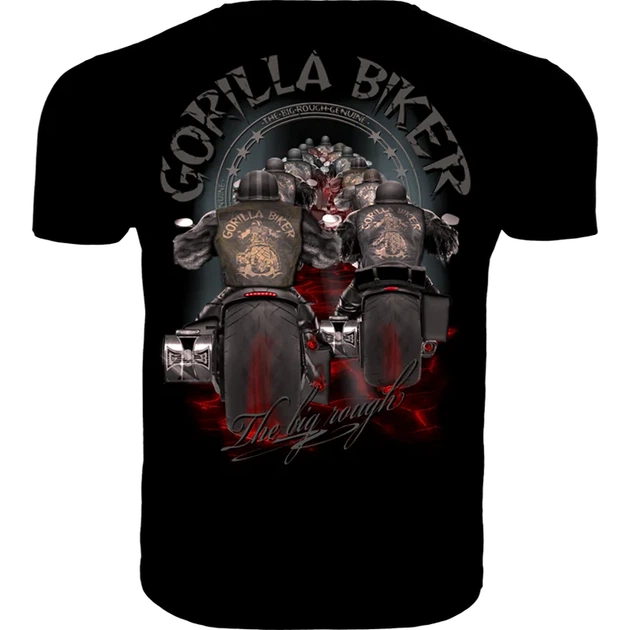 Футболка мужская Silberrücken Gorilla Biker Infinity Legion GB69 Sonderdruck черная 3XL (MD7686-1) - изображение 2