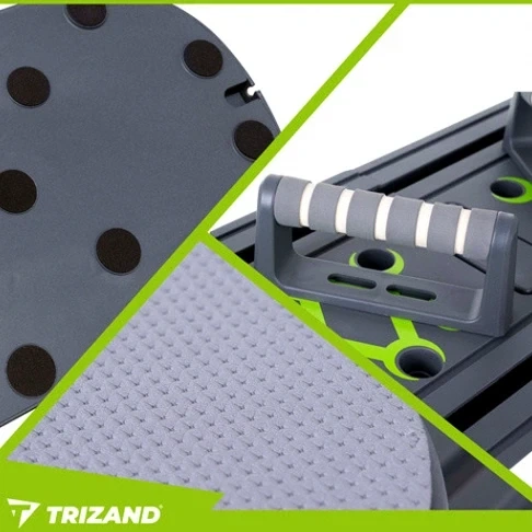 Многофункциональная доска для пилатеса Trizand 97x35 см с ручками для дома и тренировок - Фото 5 Многофункциональная доска для пилатеса Trizand 97x35 см с ручками для дома и тренировок - изображение 5