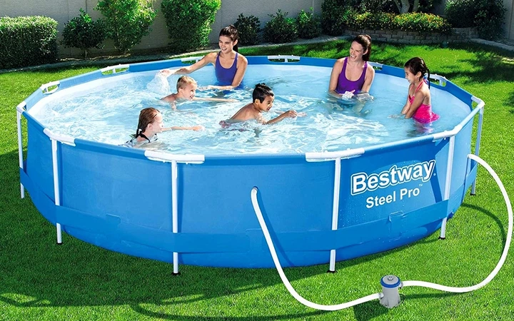 Бассейн каркасный Bestway 56681 366х76 см с насосом и фильтром 6473 л для дачи - изображение 3