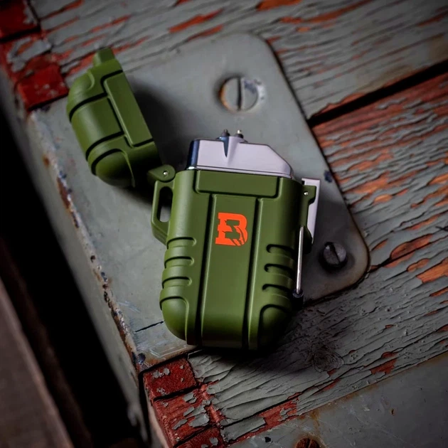 Аккумуляторная плазменная зажигалка 220 мАч USB водонепроницаемая оливковая Badger Outdoor - изображение 6