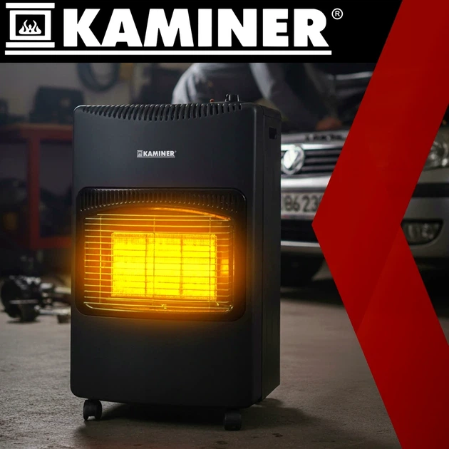 Газовий обігрівач KAMINER 4.2 кВт для приміщень до 60 м² з редуктором та шлангом - зображення 6