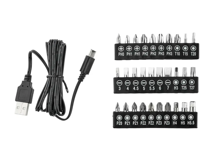 Аккумуляторная отвертка Parkside 1500 мАч 10 Н/м с насадками 30 бит USB Type-C - Фото 5 Аккумуляторная отвертка Parkside 1500 мАч 10 Н/м с насадками 30 бит USB Type-C - изображение 5