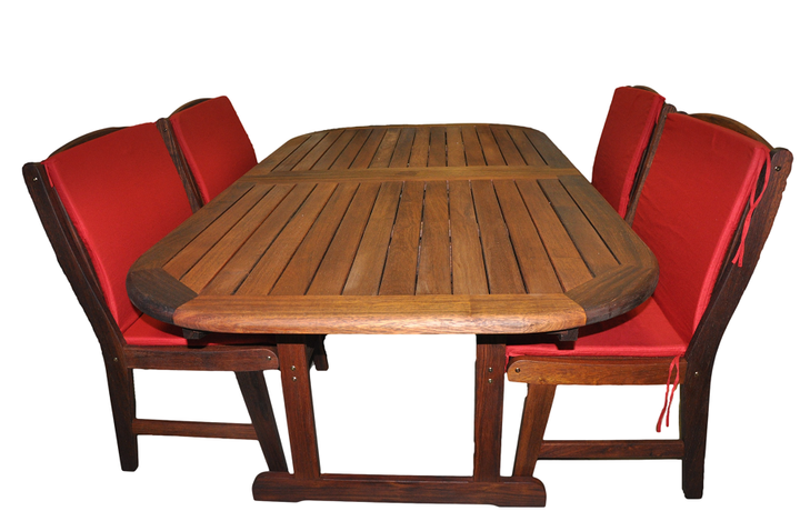 Стілець широкий без підлокітників Victoria dining chair з червоного дерева Мербау - зображення 3