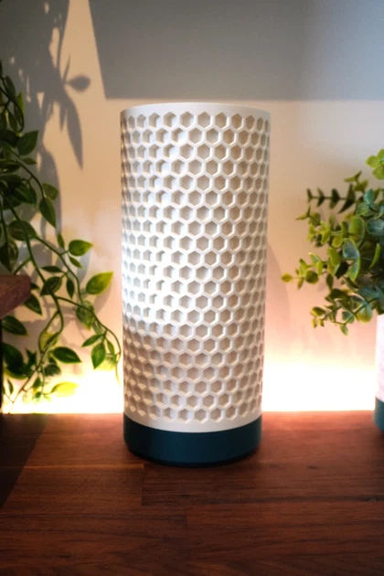 Настільна лампа-нічник з візерунком соти Lamp 2.0 Honeycomb. Aivory - изображение 2