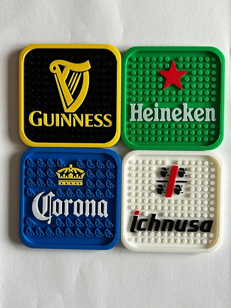 Набір пивних костерів (підставок) Guinness, Heineken, Corona, Ichnusa. Aivory - зображення 3
