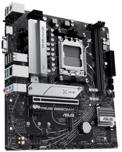 Материнська плата AM5 Asus PRIME B650M-K, B650, 2xDDR5, Int.Video (CPU), 4xSATA3, 2xM.2, 1xPCI-E 4.0 x16, 2xPCI-E 4.0 x1, Realtek 7.1, Realtek 2.5Gb, 6xUSB3.2/6xUSB2.0, VGA/HDMI, MicroATX - изображение 4