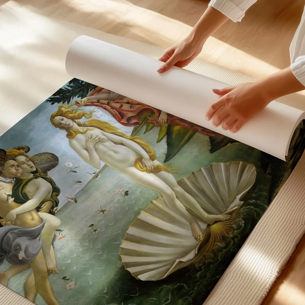 Постер Рождение Венеры, Сандро Боттичелли, Sandro Botticelli, Birth of Venus, A3 27×42 см (id3422) - изображение 3