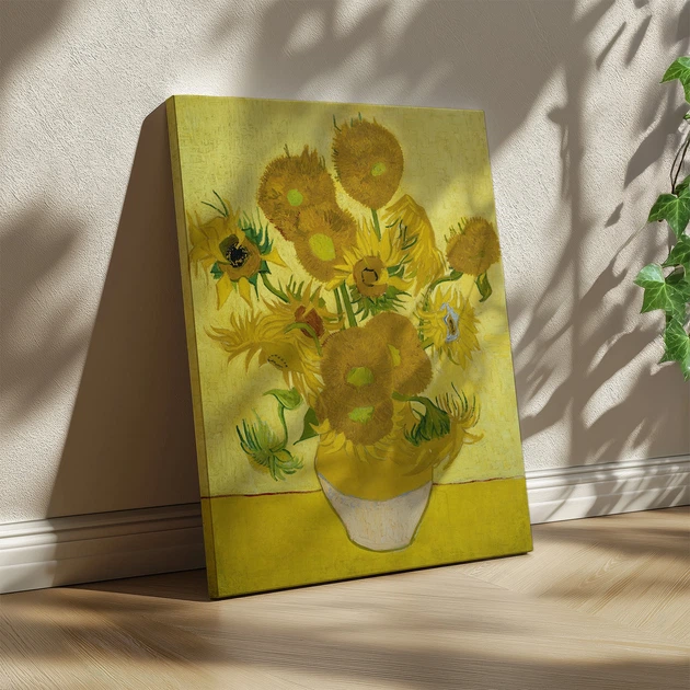 Інтер'єрна картина Соняшники, Вінсент ван Гог, Vincent van Gogh, Sunflowers, интер'єрний декор, 40×30 см (id6654) - Фото 2 Інтер'єрна картина Соняшники, Вінсент ван Гог, Vincent van Gogh, Sunflowers, интер'єрний декор, 40×30 см (id6654) - зображення 2