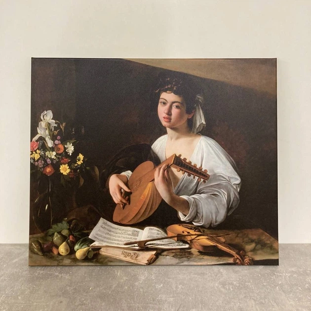Интерьерная картина Лютнист, Караваджо, Caravaggio, интерьерный декор, 30×37 см (id7009) - изображение 6