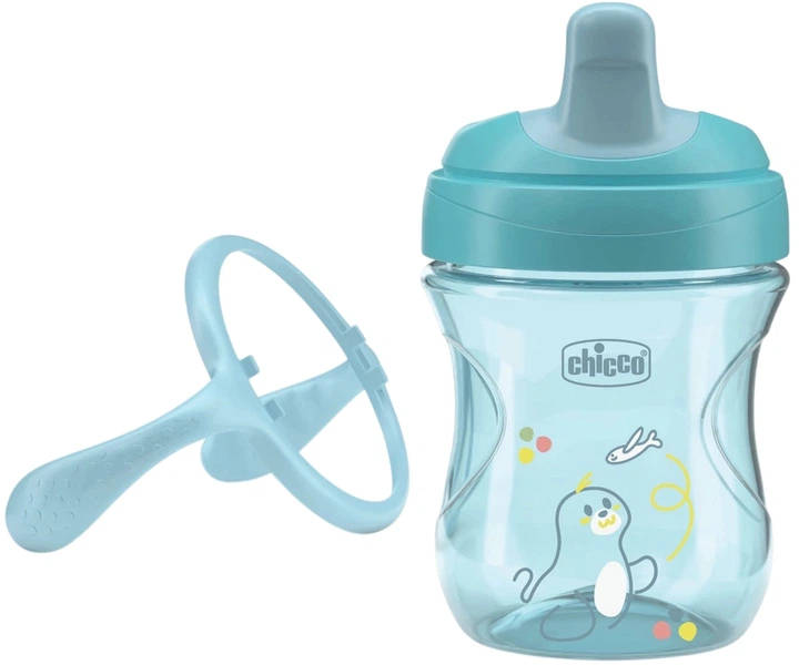 Kubek niekapek Chicco Training 6m+ niebieski 200 ml (8058664180639) - obraz 3