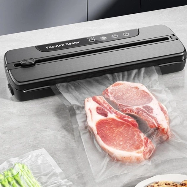 Вакуумный домашний упаковщик с пакетами автоматический Vacuum Sealer Вакууматор бытового аппарата для упаковки продуктов - изображение 4
