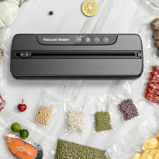 Вакуумный домашний упаковщик с пакетами автоматический Vacuum Sealer Вакууматор бытового аппарата для упаковки продуктов - изображение 5