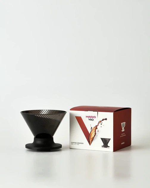 Пуровер Hario Neo V60 пластиковый Черный - изображение 8