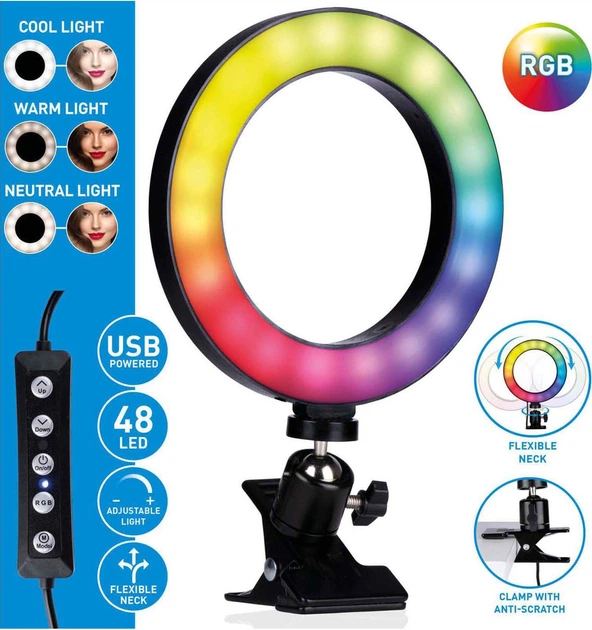 Lampa pierścieniowa Grundig do selfie LED (8711252496177) - obraz 7