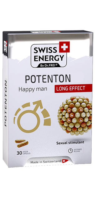 Підтримка потенції для чоловіків Swiss Energy (Potenton) 30 капсул SWE15865 - Фото 1 Підтримка потенції для чоловіків Swiss Energy (Potenton) 30 капсул SWE15865 - зображення 1