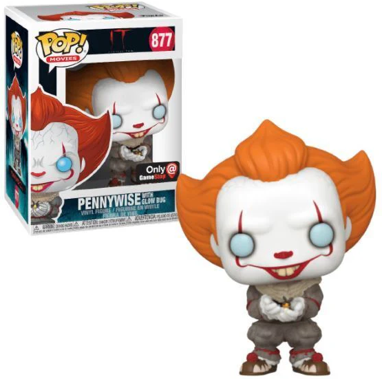 Фигурка Пеннивайз со светящимся жуком — Funko Pop! MOVIES: IT CHAPTER TWO — PENNYWISE WITH GLOW BUG (GAMESTOP EXCLUSIVE) #877 - изображение 2