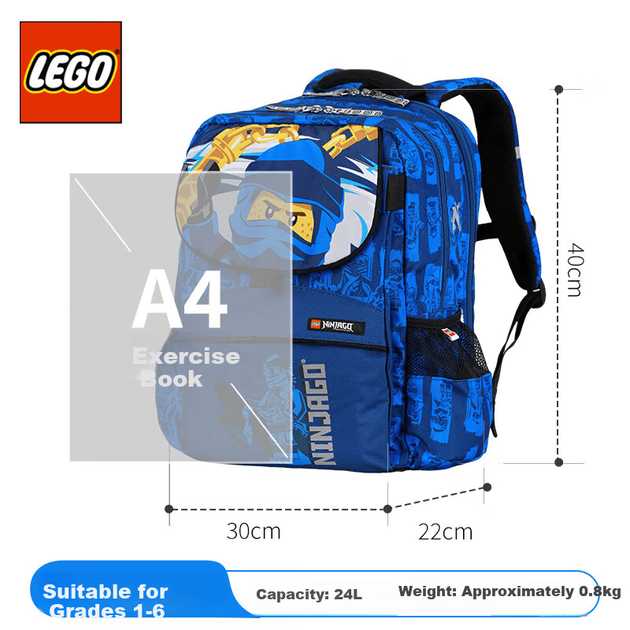 Рюкзак LEGO Lightning Ninja 40 х 30 х 22 см 24 л Blue 20169 - Фото 8 Рюкзак LEGO Lightning Ninja 40 х 30 х 22 см 24 л Blue 20169 - зображення 8