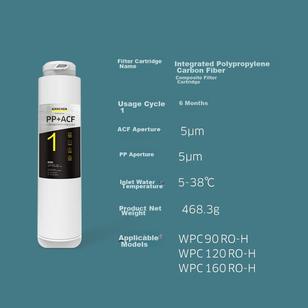 Фільтр KARCHER серії WPCRO-H зворотного осмосу з картриджем PP та вуглецевим волокном, для встановлення під мийку, сумісний з Huawei HiLink - зображення 4