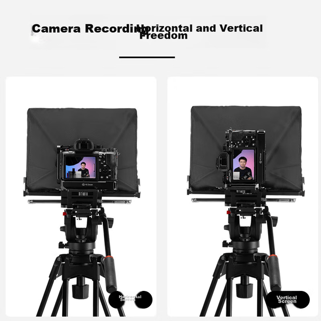 AMBITFUL Великий екран Телесуфлер Головний телефон Планшет DSLR Бездзеркальна камера Портативна велика машина для заголовків Відеозапис Підказка Субтитри Живе інтерв'ю Ловець помилок - зображення 3