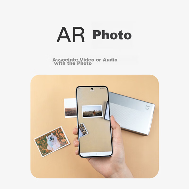 Кишеньковий фотопринтер MI Mijia 1S, AR-відео, фото, цікавий друк, камера миттєвого друку, портативний - зображення 5