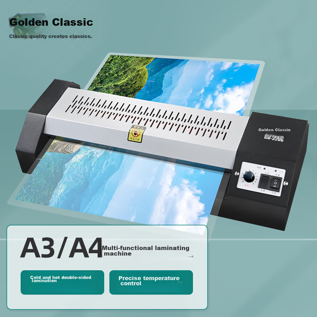 Ламінатор GOLDEN GD-3206 A3/A4 Універсальний фотоламінатор для домашнього та офісного використання, машина для ламінування фотографій посвідчень водія, машина для холодного та гарячого ламінування пакувальної машини - Фото 1 Ламінатор GOLDEN GD-3206 A3/A4 Універсальний фотоламінатор для домашнього та офісного використання, машина для ламінування фотографій посвідчень водія, машина для холодного та гарячого ламінування пакувальної машини - изображение 1