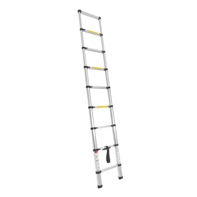 Драбина алюмінієва Kraft&Dele KD4072 8 ступенів 2.6 м 150 кг срібляста - зображення 2