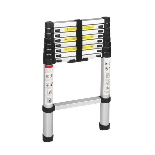 Драбина алюмінієва Kraft&Dele KD4072 8 ступенів 2.6 м 150 кг срібляста - зображення 7