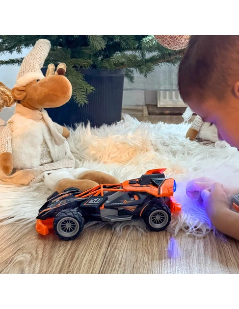 Zdalnie sterowany samochód wyścigowy Woopie z podświetleniem LED Pomarańczowy (56867) (5906280656867) - obraz 6