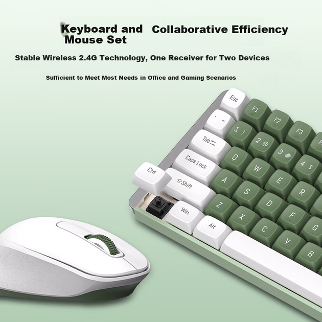 Комплект бездротовий AUSDOM Hola111 Wireless Green - зображення 2