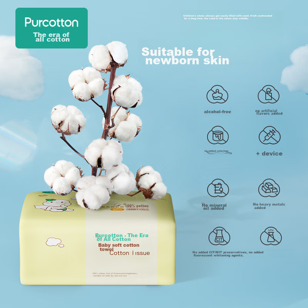Салфетки PurCotton влажные хлопковые, 80×12 упаковок - изображение 7