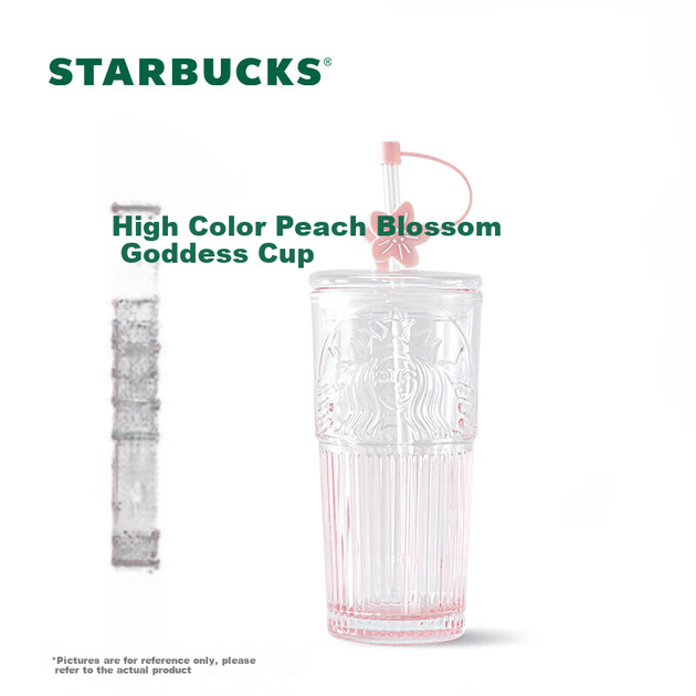 Чашка Starbucks «Цветущий персик» с изображением богини, стеклянная кружка с розовым градиентом и трубочкой, 550 мл, офисная кружка-заварник для чая, подарок на праздник богини для женщин. - Фото 4 Чашка Starbucks «Цветущий персик» с изображением богини, стеклянная кружка с розовым градиентом и трубочкой, 550 мл, офисная кружка-заварник для чая, подарок на праздник богини для женщин. - изображение 4