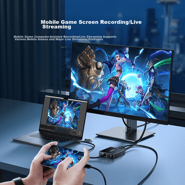 Карта видеозахвата SAMZHE HDMI, устройство захвата видео 4K высокой четкости с петлевым выходом через USB, совместима с камерами Canon, Nikon, Sony, Nintendo Switch/PS/NS, смартфонами и планшетами для игр, прямых трансляций и записи. - изображение 9