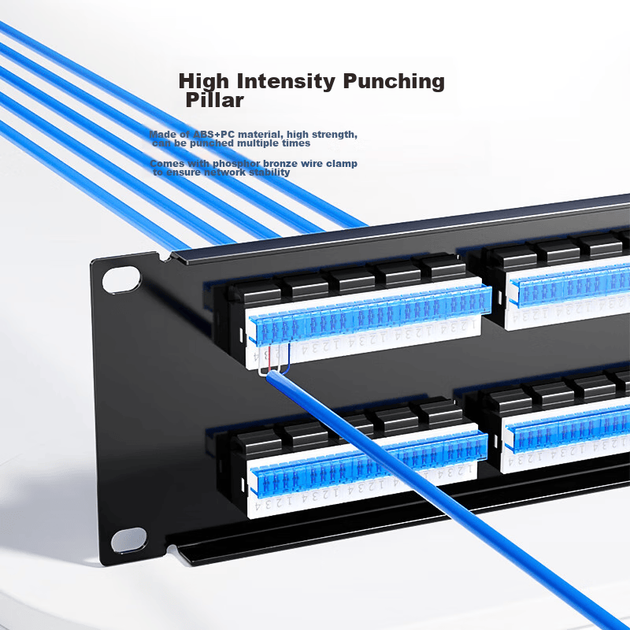 Патч-панель BIAZE TT81 50 портов RJ-11 1U 19" Black - изображение 8