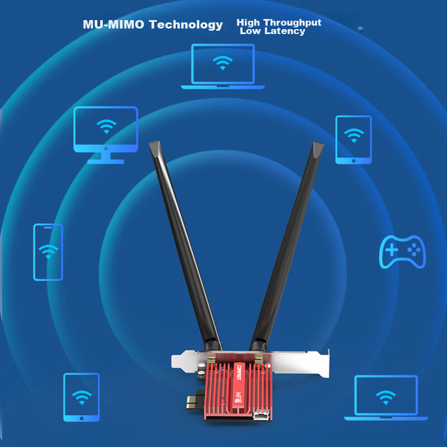 Беспроводной сетевой адаптер COMFAST CF-BE200Pro WiFi7 BE8800, внутренний интерфейс PCIe для настольного компьютера, беспроводной двухдиапазонный гигабитный приемник Wi-Fi Bluetooth 5.4 5G. - изображение 8