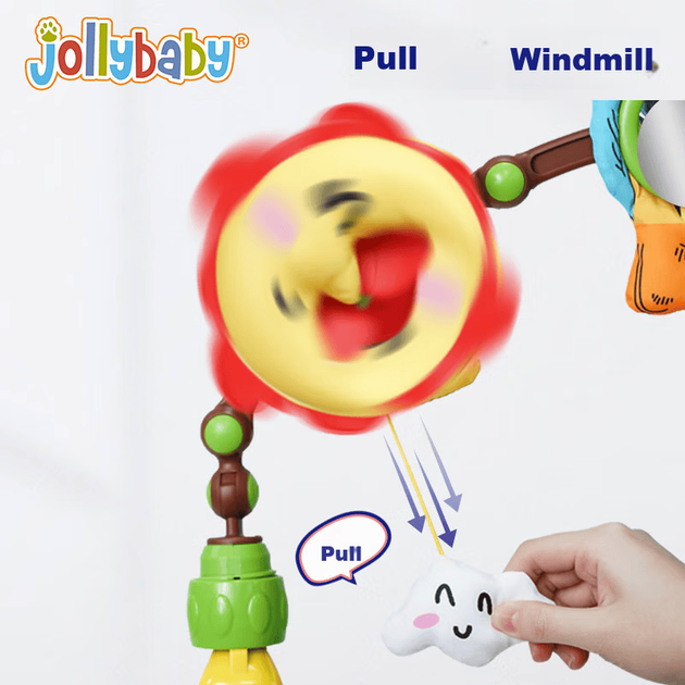 Подвеска-игрушка Jollybaby для детской коляски, прикроватная погремушка, вращающийся подвесной колокольчик для детской кроватки, подвесная заколка в виде птички для кроватки. - изображение 6
