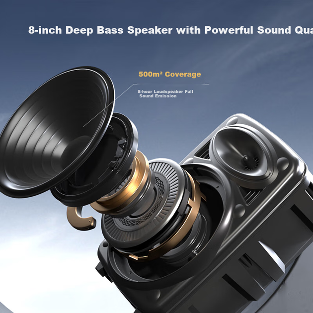 Портативная колонка Shinco J9-M Bluetooth 160W Black - изображение 5
