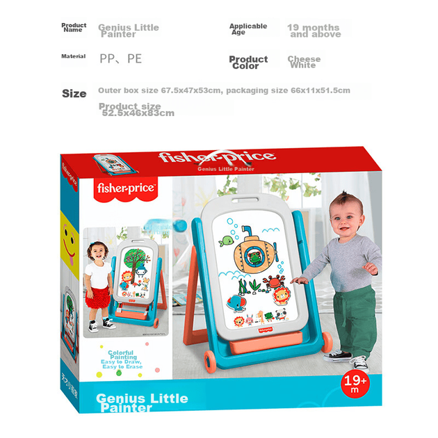 Дитяча багатофункціональна навчальна дошка для малювання Fisher-Price, іграшка для раннього розвитку дитини, ігрова дошка з малюванням каракулів, подарунок на день народження - Фото 9 Дитяча багатофункціональна навчальна дошка для малювання Fisher-Price, іграшка для раннього розвитку дитини, ігрова дошка з малюванням каракулів, подарунок на день народження - зображення 9