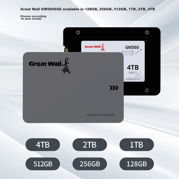 Твердотільний накопичувач Great Wall 512 ГБ, інтерфейс SATA 3.0, швидкість читання 540 МБ/с, сумісний з настільними комп'ютерами/ноутбуками, серія GW560 - зображення 8