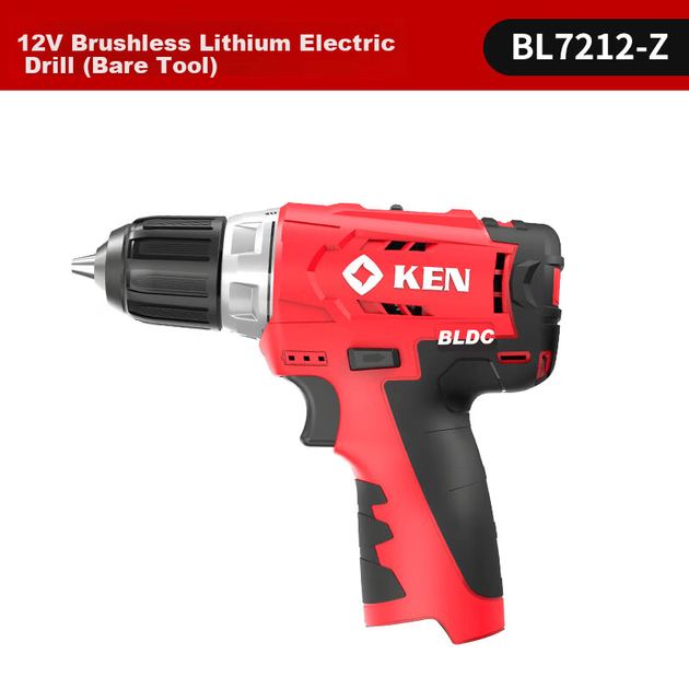 Безщітковий літій-іонний дриль KEN BL7212-Z, акумуляторний дриль, акумуляторний дриль, багатофункціональний 12 В, голий інструмент без акумулятора [7212] - изображение 5