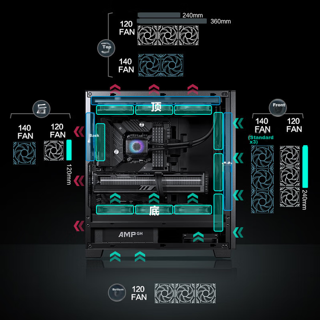 Корпус PHANTEKS XT523 Mid Black - Фото 11 Корпус PHANTEKS XT523 Mid Black - изображение 11