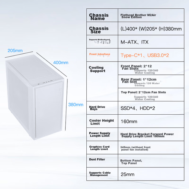 Корпус SAMA Pingtouge M2 Air Snow Edition - изображение 5
