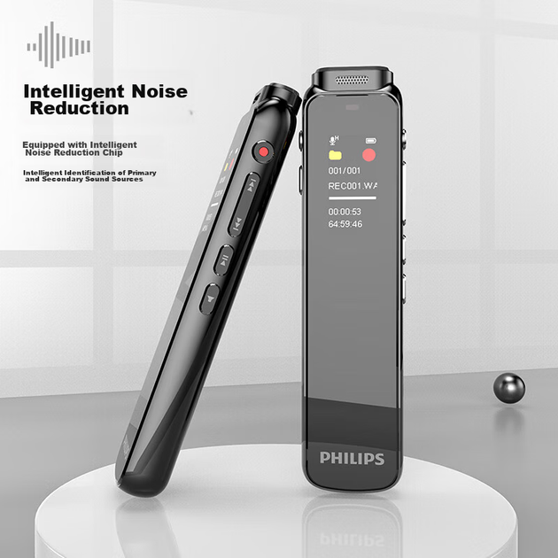 Професійний диктофон PHILIPS VTR5010Pro, 16 ГБ, безкоштовний додаток для запису голосу, шумозаглушення високої чіткості, високочутливий диктофон для навчання, співбесід та зустрічей - зображення 7