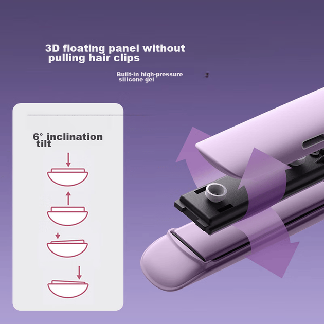 Випрямляч для волосся Lena Flat Iron з негативними іонами, дбайливий до волосся, подвійне використання для випрямлення та завивки, випрямляч для волосся для жінок, електричний випрямляч для чубчика та волосся, подарунок LN-H2 фіолетовий - изображение 9