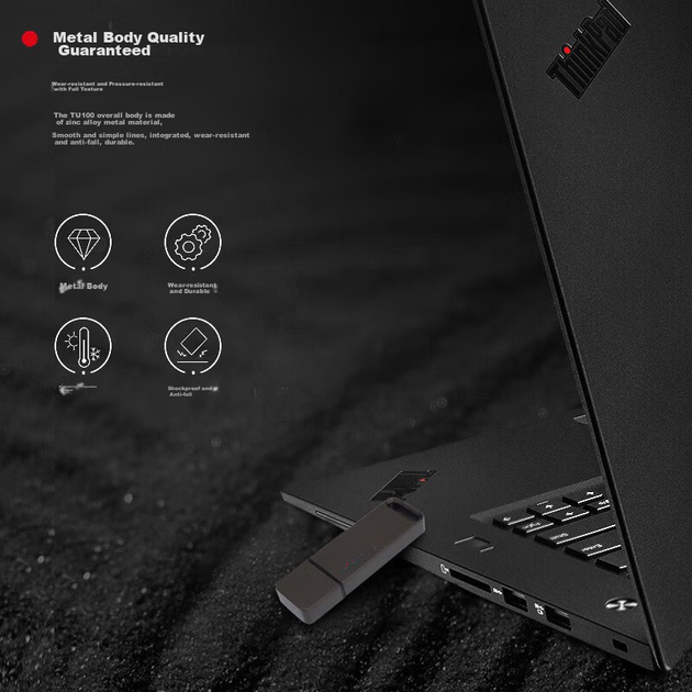 Флеш память USB Lenovo ThinkPlus TU100 1TB USB 3.2 Gen1 Grey - изображение 6