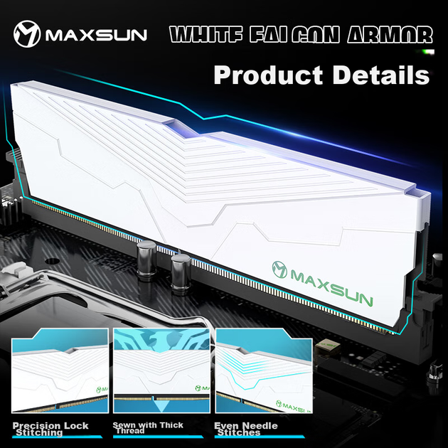 Оперативная память MAXSUN Falcon W4 DDR4-3200 8192MB PC4-25600 White - изображение 7