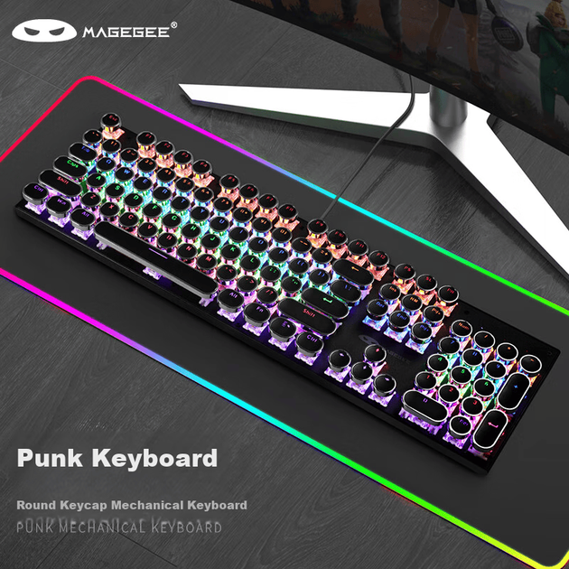 Комплект проводной MageGee Mechanical Storm USB Черный - изображение 8