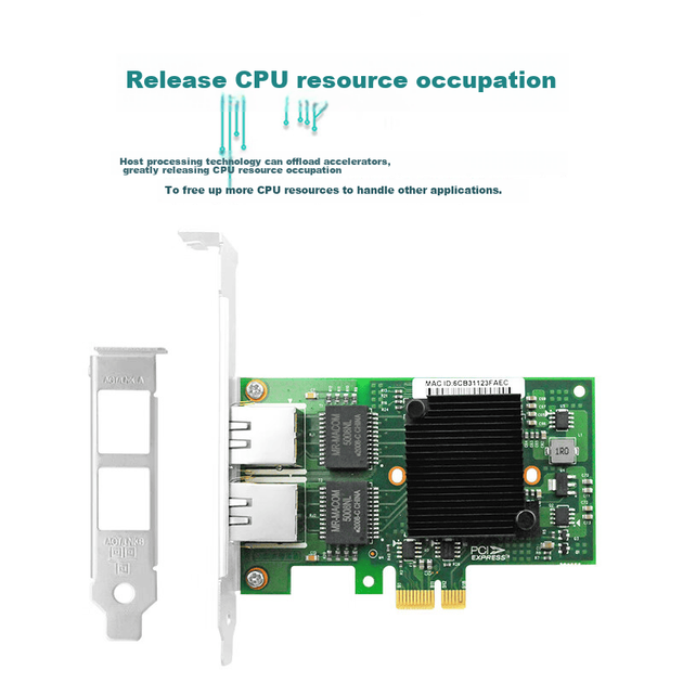 Сетевая карта LR-LINK Lianrui LREC9222HT PCIEx1 Gigabit Dual-Port Server I350-T2, подходит для серверов, промышленных камер и GigE. - изображение 9