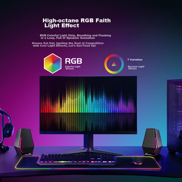 Игровые колонки EDIFIER HECATE G1500, настольные колонки для киберспорта 2.0, Bluetooth 5.3, высокое качество звука, подарок для домашнего мультимедийного компьютера, цвет: темно-серый металлик. - Фото 7 Игровые колонки EDIFIER HECATE G1500, настольные колонки для киберспорта 2.0, Bluetooth 5.3, высокое качество звука, подарок для домашнего мультимедийного компьютера, цвет: темно-серый металлик. - изображение 7