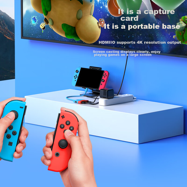 BIAZE, сумісний з платою відеозахоплення Switch, портативна база NS, пристрій захоплення USB 3.0 для запису прямих трансляцій ігор, підключення до док-станції для iPad, планшета, ноутбука, телевізора, аксесуара - зображення 7