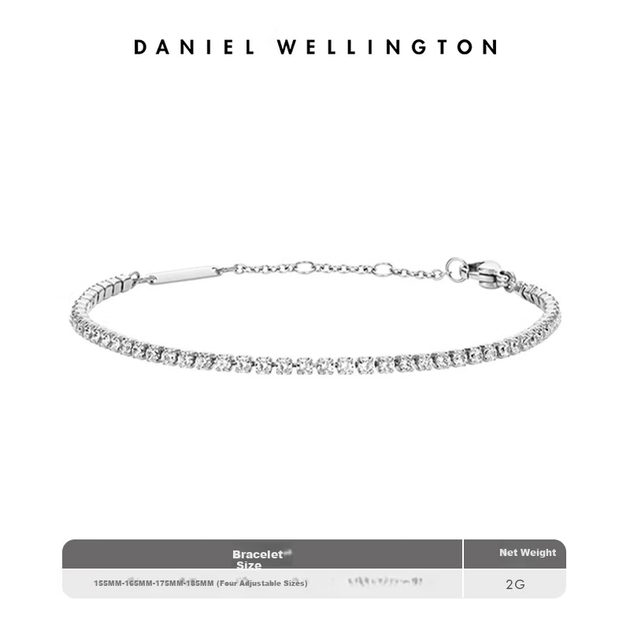 Тенісний браслет Daniel Wellington DW Ma Sichun Edition Starlight Silver Fashion Luxury DW386 - зображення 6